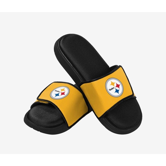 "FOCO Pittsburgh Steelers Foam Sport Slide, Size 7/8, Comfortable Footwear" - Picture 1 of 3